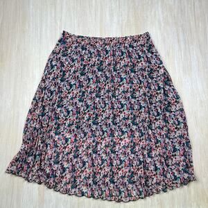 Disney Cinderella Floral Print Charming Pleated Elastic Stretch Midi Skirt XL